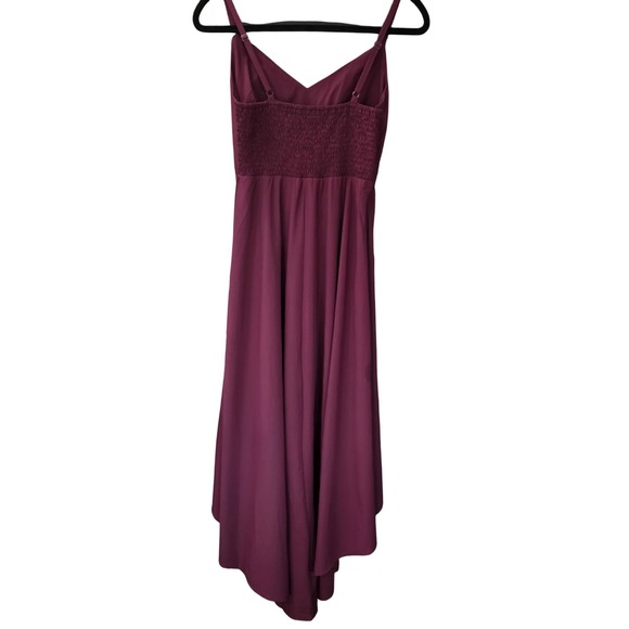 Halara Flowy Maxi Dress Womens Small Amaranth V Neck Sleeveless Hi Low Party - Picture 4 of 7